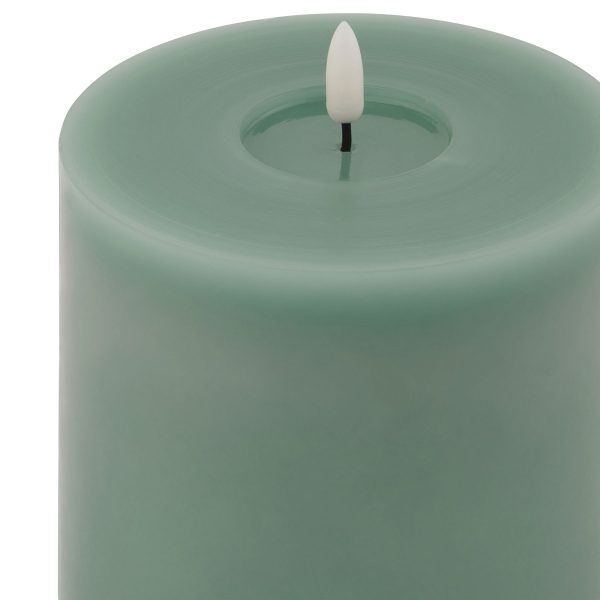 Luxe Collection Melt Effect 5x5 Sage Led Wax Candle 2