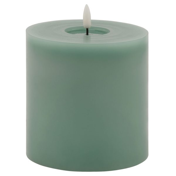 Luxe Collection Melt Effect 5x5 Sage Led Wax Candle 3