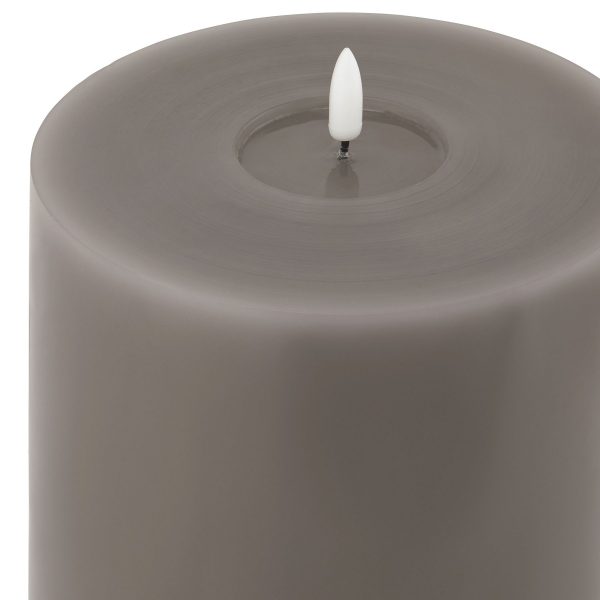 Luxe Collection Melt Effect 6x12 Grey Led Wax Candle 2