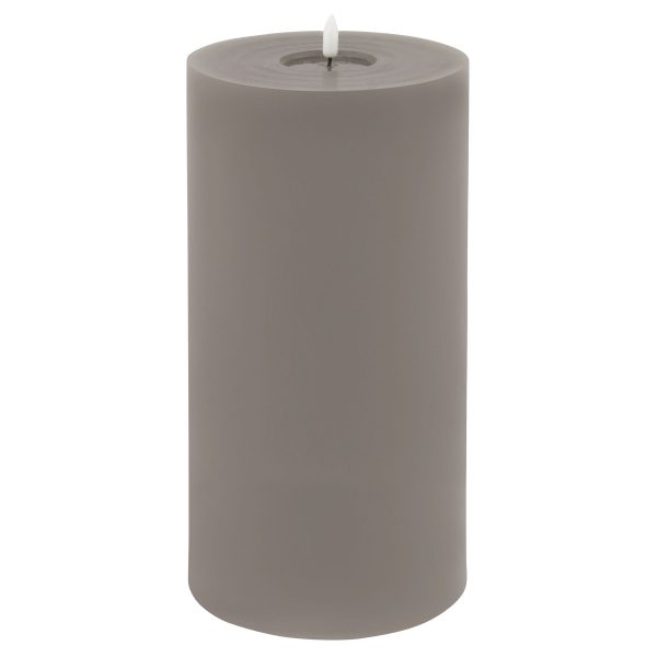 Luxe Collection Melt Effect 6x12 Grey Led Wax Candle 3