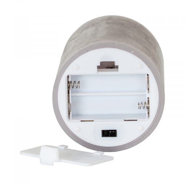 Luxe Collection Melt Effect 6x12 Grey Led Wax Candle