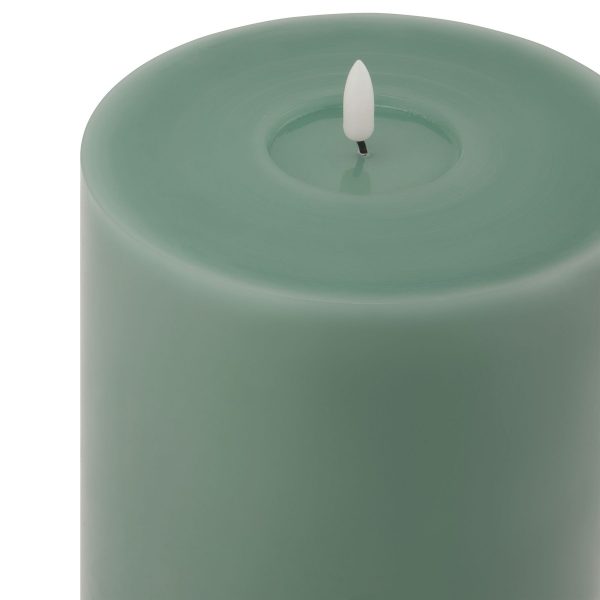 Luxe Collection Melt Effect 6x12 Sage Led Wax Candle 2