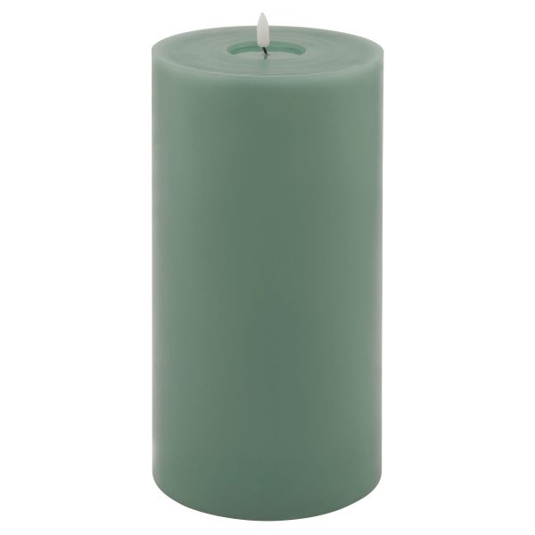 Luxe Collection Melt Effect 6x12 Sage Led Wax Candle 3