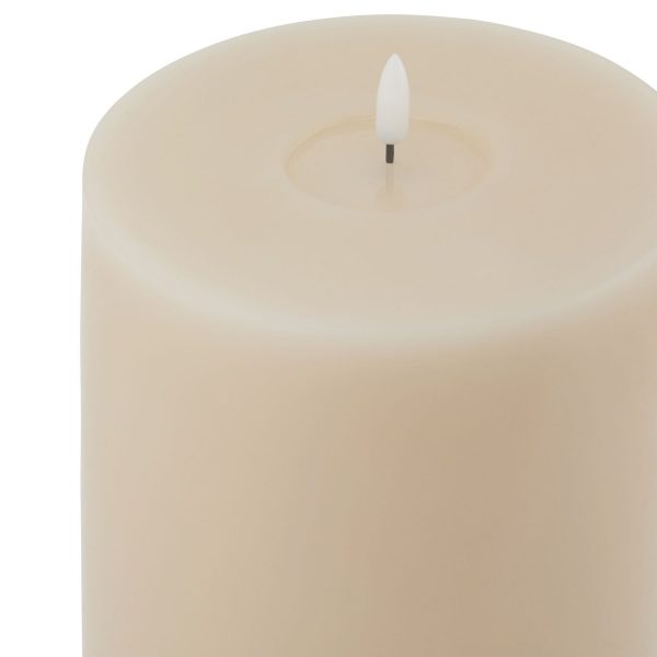 Luxe Collection Melt Effect 6x12 Taupe Led Wax Candle 2