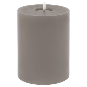 Luxe Collection Melt Effect 6x8 Grey Led Wax Candle 3