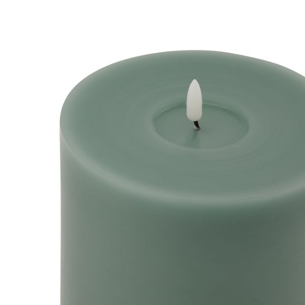 Luxe Collection Melt Effect 6x8 Sage Led Wax Candle 2