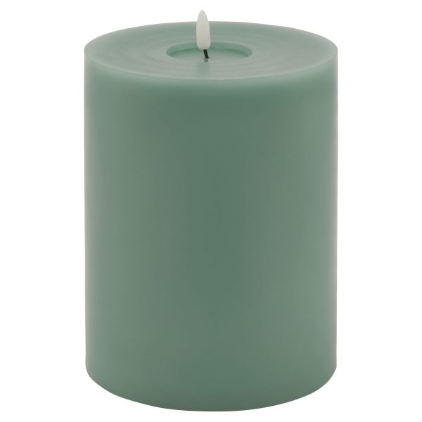 Luxe Collection Melt Effect 6x8 Sage Led Wax Candle 3