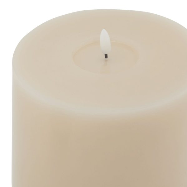 Luxe Collection Melt Effect 6x8 Taupe Led Wax Candle 2