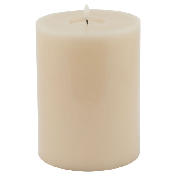 Luxe Collection Melt Effect 6x8 Taupe Led Wax Candle 3