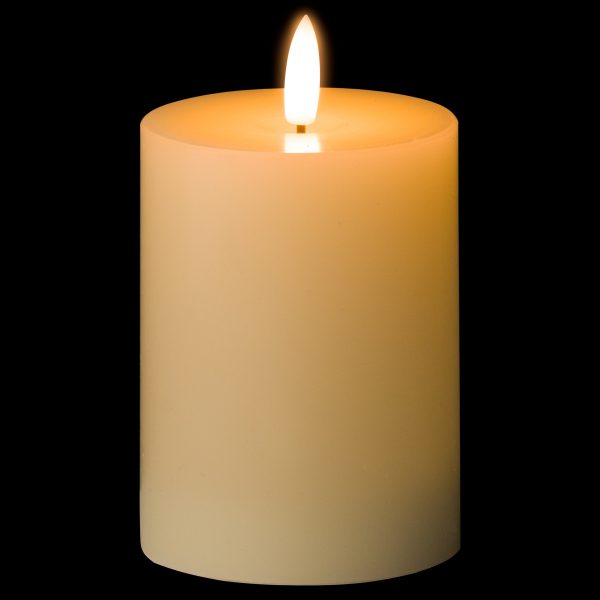 Luxe Collection Natural Glow 3 X 4 Led Cream Wax Candle 4