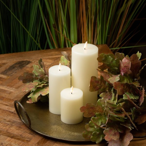 Luxe Collection Natural Glow 3 X 6 Led Cream Wax Candle 2