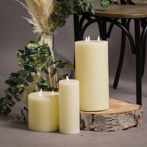 Luxe Collection Natural Glow 3 X 8 Led Cream Wax Candle 2