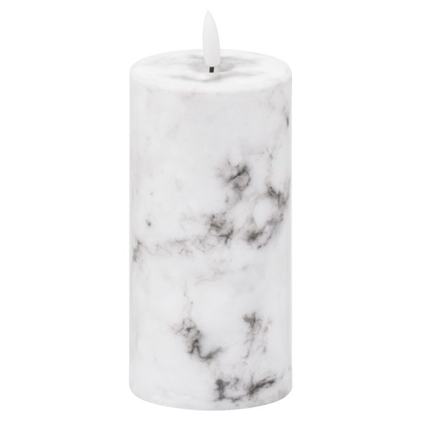 Luxe Collection Natural Glow 3x6 Marble Effect Led Candle 3