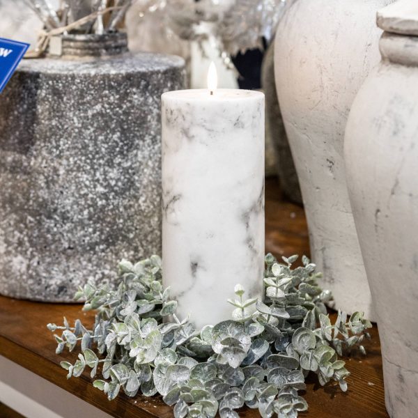 Luxe Collection Natural Glow 3x6 Marble Effect Led Candle