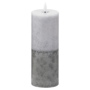 Luxe Collection Natural Glow 3x8 Stone Led Wax Candle 3