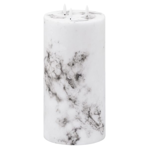 Luxe Collection Natural Glow 6x12 Marble Effect Led Candle 2