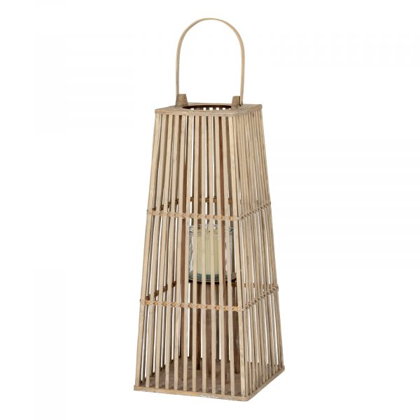 Medium Silo Wicker Lantern With Glass Holder 4