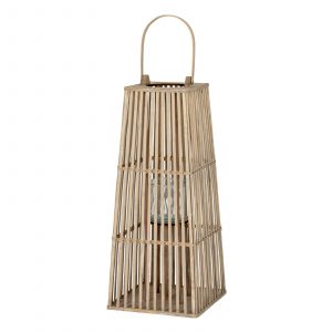 Medium Silo Wicker Lantern With Glass Holder 5