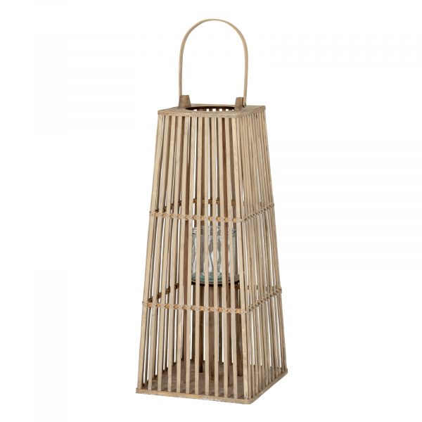 Medium Silo Wicker Lantern With Glass Holder 5