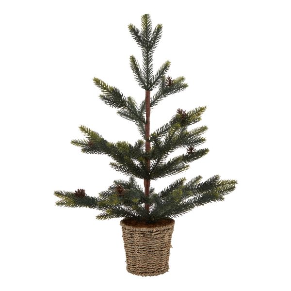 Medium Spruce Tree With Wicker Basket 3