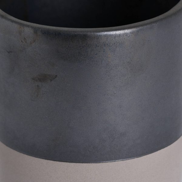 Metallic Grey Ceramic Planter 2