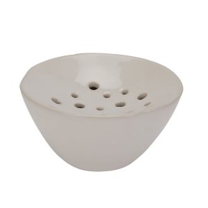 Off White Ceramic Flower Frog 5