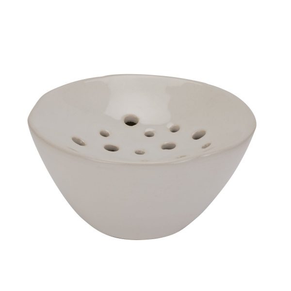 Off White Ceramic Flower Frog 5
