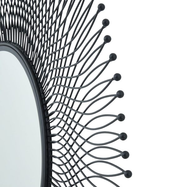 Rio Black Large Wire Mirror 2