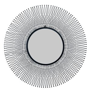 Rio Black Large Wire Mirror 3
