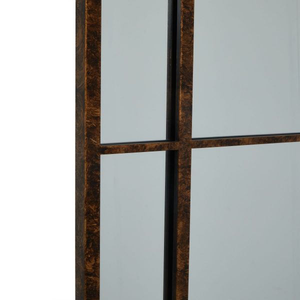 Rust Effect Large Arched Window Mirror 2