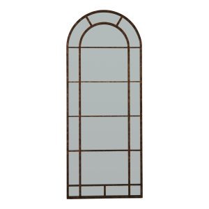 Rust Effect Large Arched Window Mirror 4