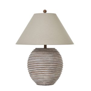 Saturn Table Lamp With Linen Shade 5