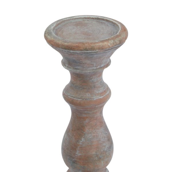Siena Brown Column Candle Holder 2