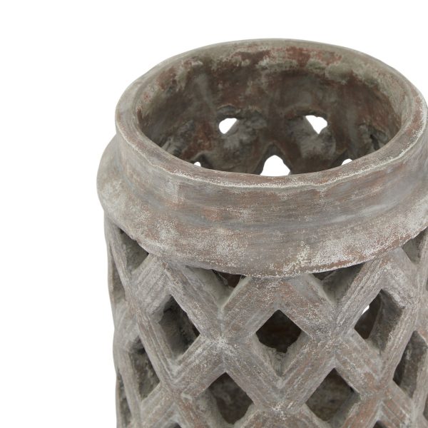 Siena Brown Large Lattice Lantern 2
