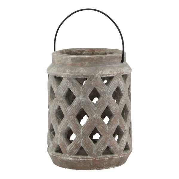 Siena Brown Large Lattice Lantern 3