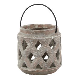 Siena Brown Lattice Lantern 3