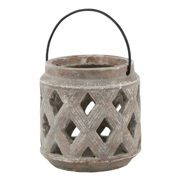 Siena Brown Lattice Lantern 3