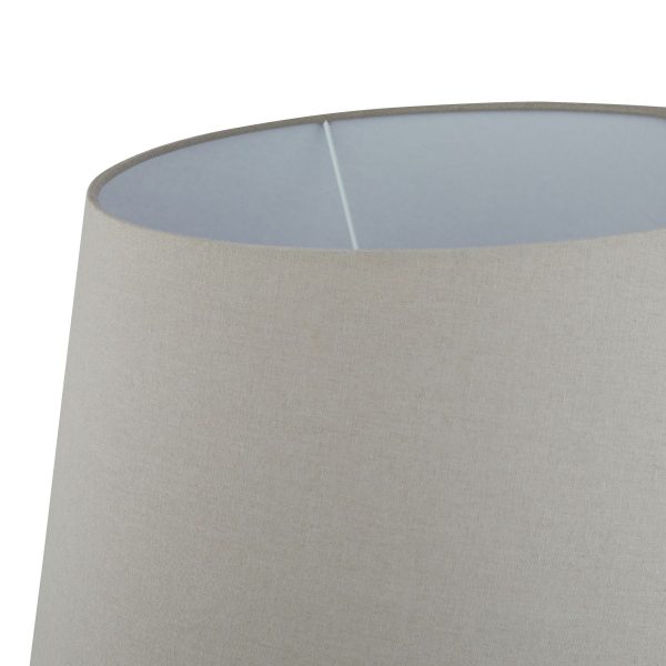 Siena Brown Round Table Lamp With Linen Shade 3
