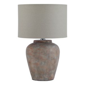 Siena Brown Table Lamp With Linen Shade 5