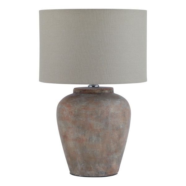 Siena Brown Table Lamp With Linen Shade 5
