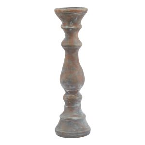 Siena Large Brown Column Candle Holder 3