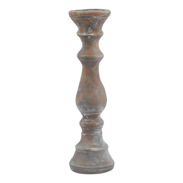 Siena Large Brown Column Candle Holder 3