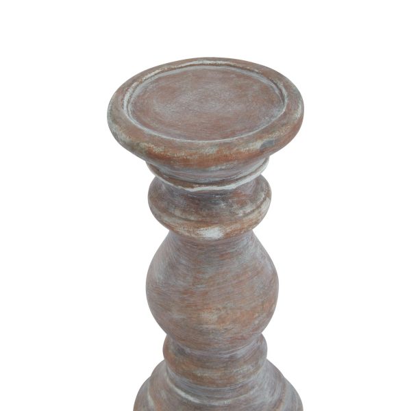 Siena Small Brown Column Candle Holder 2