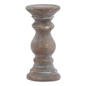 Siena Small Brown Column Candle Holder 3