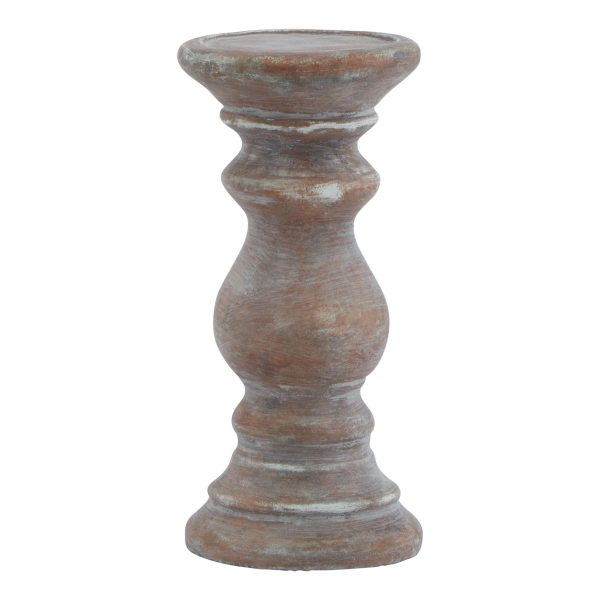 Siena Small Brown Column Candle Holder 3