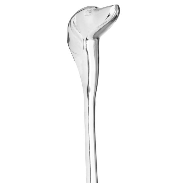 Silver Nickel Dog Head Detail Shoe Horn 4