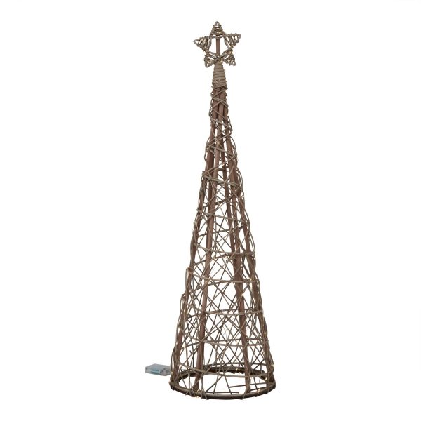 Small Led Wicker Christmas Tree With Star 2