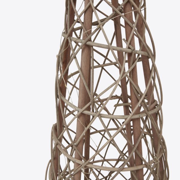 Small Led Wicker Christmas Tree With Star 3