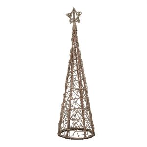 Small Led Wicker Christmas Tree With Star 5