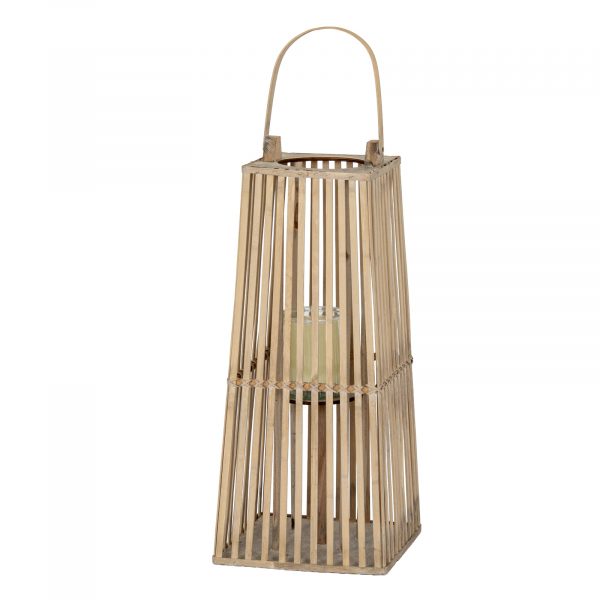 Small Silo Wicker Lantern With Glass Holder 4